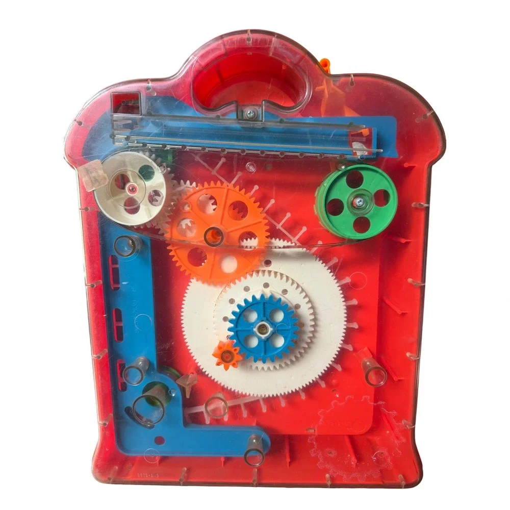 Vintage Mattel Fun Oclock Learning Toy Clock Marble Run Red 9832-2129 1980s